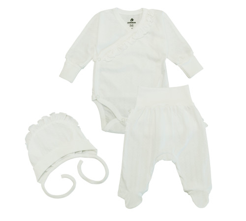  minikin 242021856 set de 3 piese festiv (m.56) milk