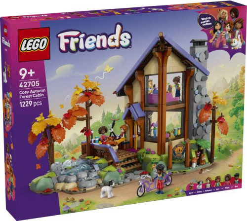  lego friends 42705 Конструктор "Уютная лесная хижина осенью" (1229 дет.)