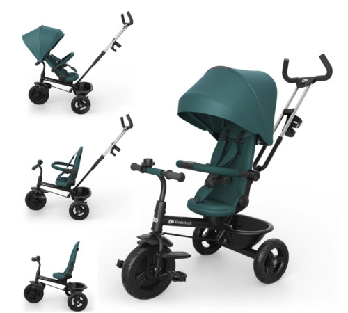 kinderkraft Детский трицикл aston 2 plus (зелёный)