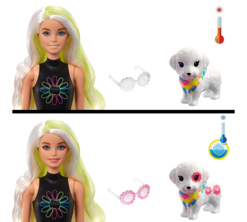 barbie hcd25 Кукла-сюрприз "color reveal neon" в ассортименте