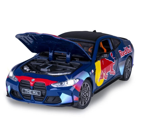 msz 68292a mașinuță metalică bmw m4 g82 (1:23) cu sunete și lumini 
