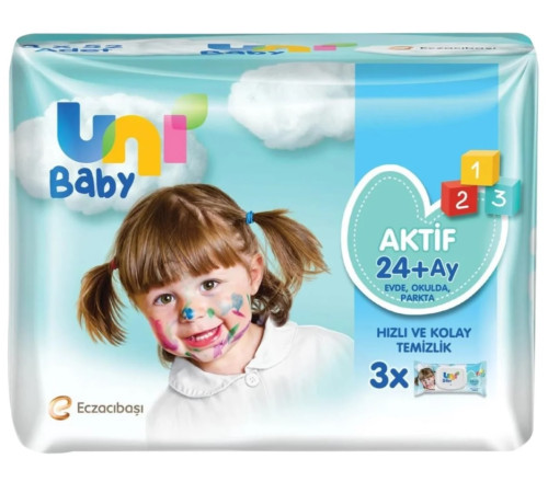uni baby servetele umede active (3x52 buc.)