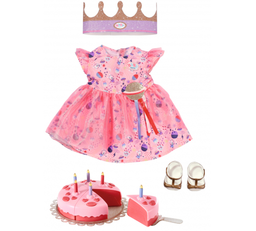 Детский магазин в Кишиневе в Молдове zapf creation 830789 Набор одежды "baby born deluxe happy birthday" (43 см.)