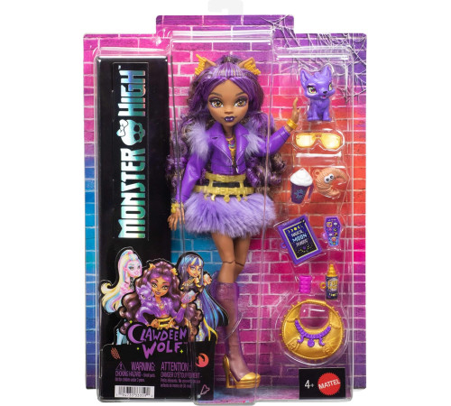 monster high jhk30 Кукла "Клодин Вульф" с питомцем Кресент