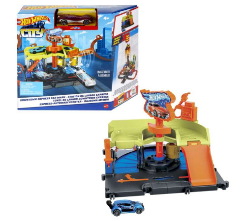 hot wheels hdr27 Игровой набор "city downtown express car wash"