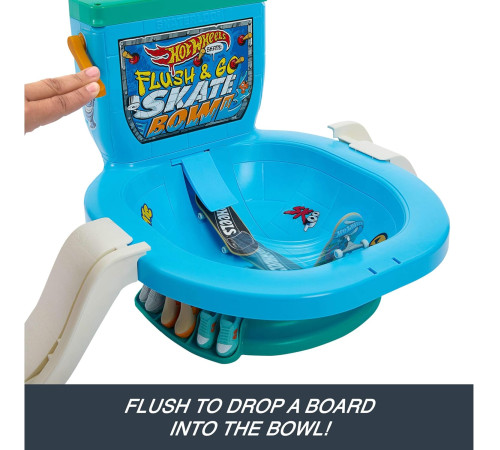 hot wheels hxl16 set de joc "skate fingerboard toilet bowl"