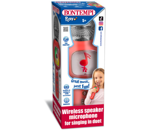 Bontempi 485110  Беспроводной микрофон для караоке bontempi 485110  Беспроводной микрофон для караоке