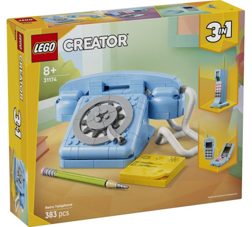  lego creator  31174 Конструктор 3-в-1 "Ретро-телефон" (383 эл.)