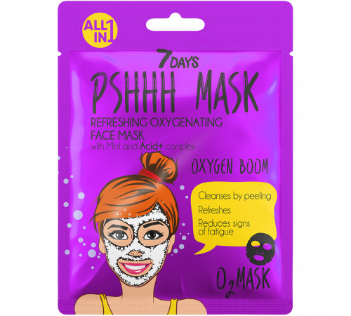 Косметика в Молдове 7days pshhh mask Освежающая кислородная маска для лица 25г 074295
