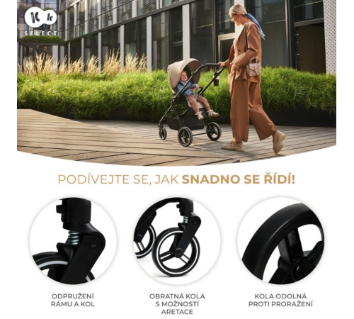 kinderkraft carucior yoxi bej