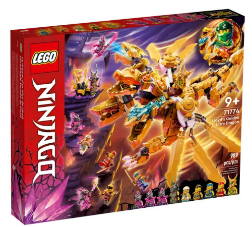 Детский магазин в Кишиневе в Молдове lego ninjago 71774 Конструктор "Золотой Ультра Дракон Ллойда" (989 дет.)