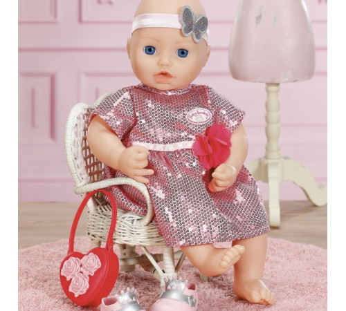 zapf creation 705438 set de îmbrăcăminte baby annabell „tinuta glamourous” (43 cm.)