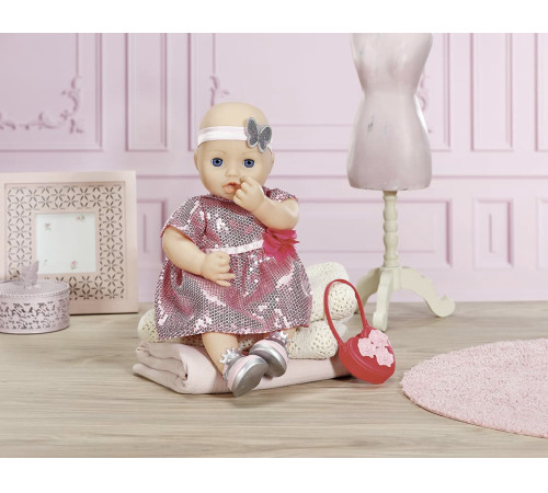 zapf creation 705438 set de îmbrăcăminte baby annabell „tinuta glamourous” (43 cm.)