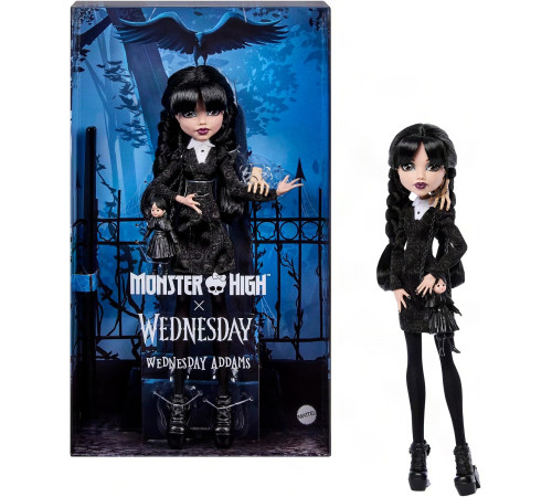 monster high jnj91 păpușă de colecție "wednesday addams"