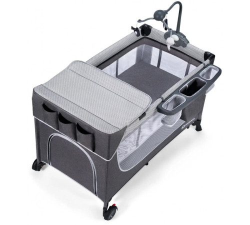 kinderkraft tarc-patut cu accesorii leody gri