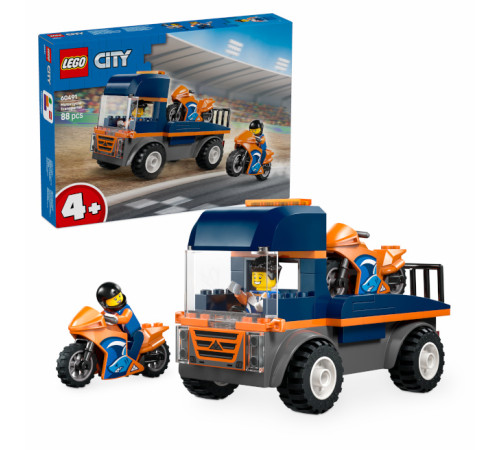 lego city 60491 constructor "transportor de motociclete" (88 el)