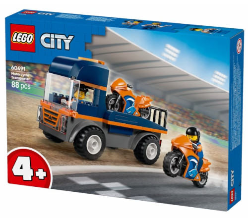  lego city 60491 Конструктор "Транспортер мотоциклов" (88 дет.)