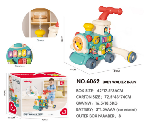 bibiin toys 6062 Ходунки 3 в 1 "Поезд"