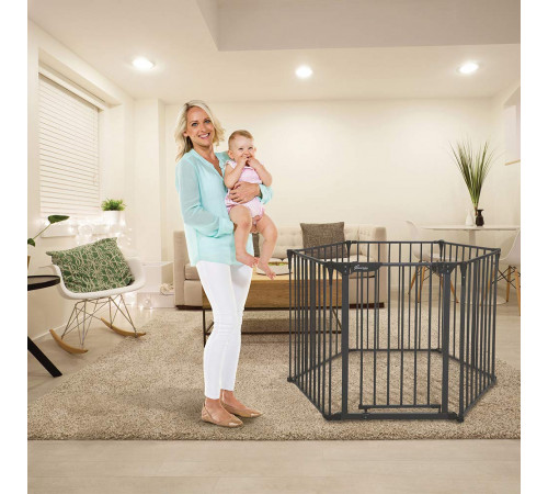 dreambaby g2161bb Ворота безопасности 6 секций "royale converta 3 in1" (до 3,8 м.) черный