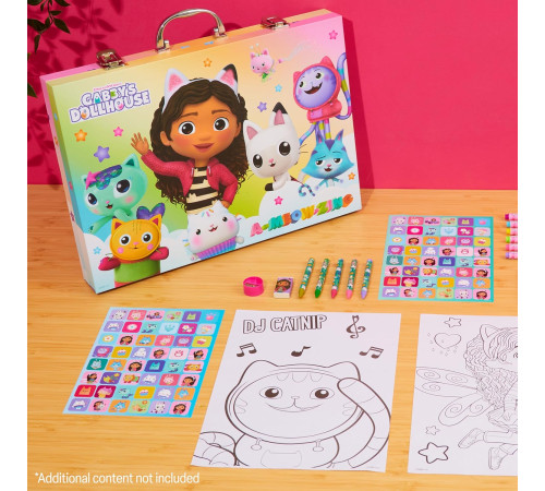 total office gd-1115 set de colorat in trusa "gabby's dollhouse" (137 piese)