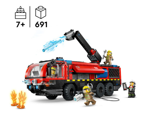 lego city 60499 constructor "mașină de pompieri a aeroportului" (691 el.)