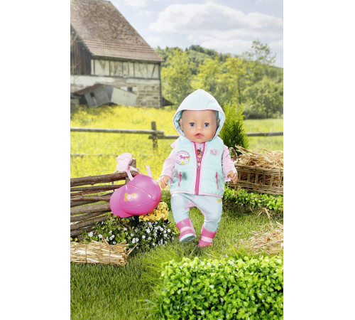 zapf creation 831175 set haine pentru păpuși  "baby born deluxe riding outfit" (43 cm.)