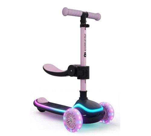  kinderkraft trotinetă 2 &icirc;n 1 raket up cu lumini led (roz)