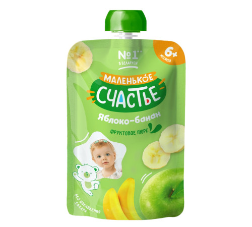 "Маленькое счастье" piure mar-banana  (6 luni +) 90 gr.