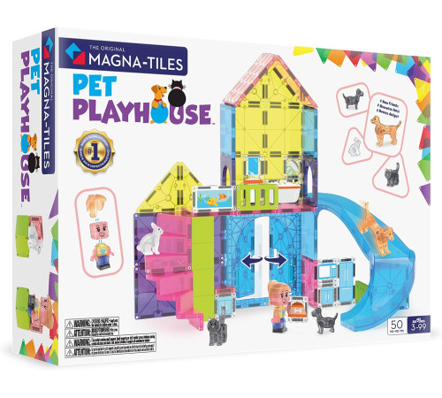 magna-tiles 252050 constructor magnetic "misiuni de salvare/animale" (50 el.)