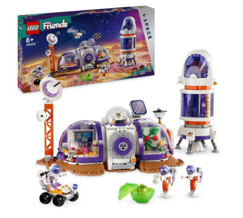lego friends 42605 constructor "baza spatiala si racheta pe marte" (891 el.)