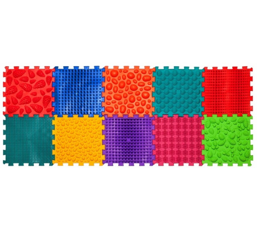  ortek 09428 covoraș ortopedic pentru masaj puzzle "mix" (10 el.)