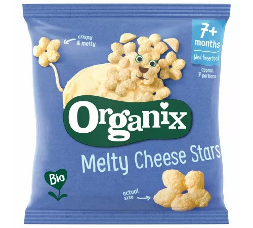 Питание и аксесcуары в Молдове organix Снеки bio из сладкой кукурузы с сыром (7 м+) 20 гр.