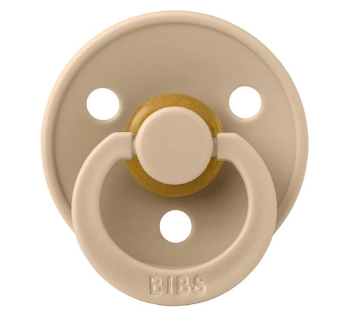  bibs suzeta rotunda din latex color s  (0-6 luni) taupe