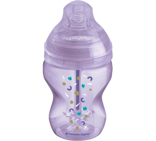 tommee tippee tt0022 biberon "advanced anti-colic" violet (0 luni+) 260 ml.