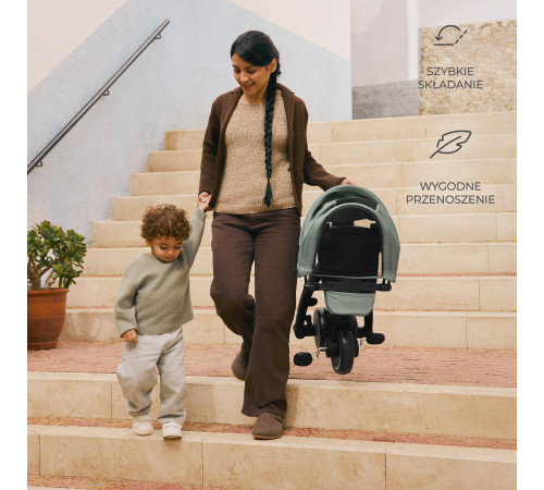 kinderkraft Трицикл складной jazz 2 серый