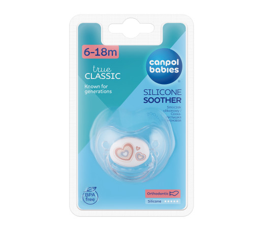 canpol 22/566 suzetă din silicon ortodonta "newborn baby" (6-18m) 1buc.