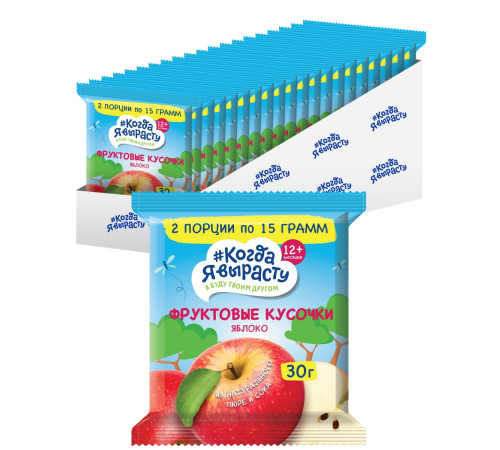 "Когда я вырасту" bucăți de fructe "mere" (12 luni +) 30 gr.