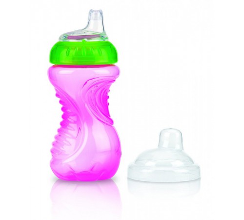 nuby id9648 cana anti-varsare cu nasuc moale (9m +) 300 ml. 