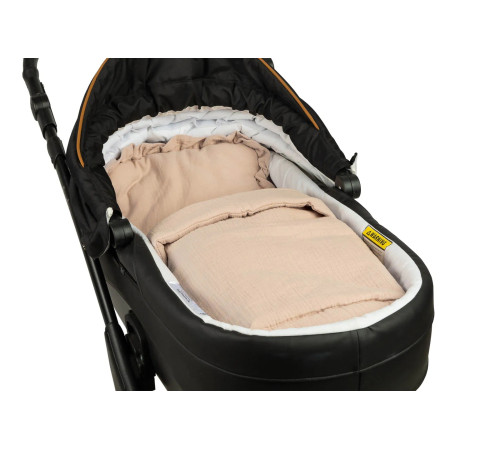 sensillo-45012 set de lenjerie din muslin pentru cărucior (2 el.) bej