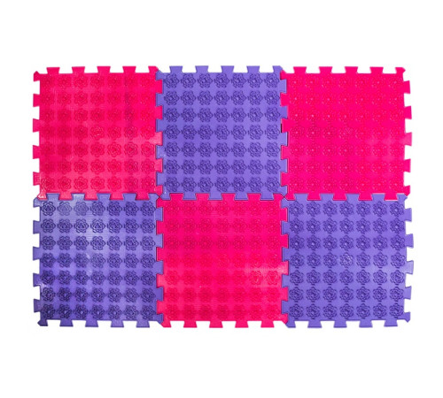 Ortek 09533 Covoraș ortopedic pentru masaj Puzzle "Lotus" (6 el.)  ortek 09533 covoraș ortopedic pentru masaj puzzle "lotus" (6 el.)