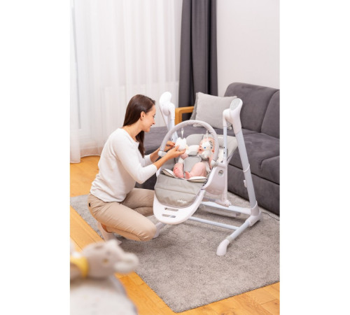 caretero 7650 Стул для кормления - качели "indigo" чёрный 