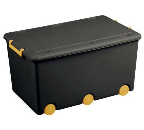 tega baby container pentru jucarii pw-001-163-z negru/galben