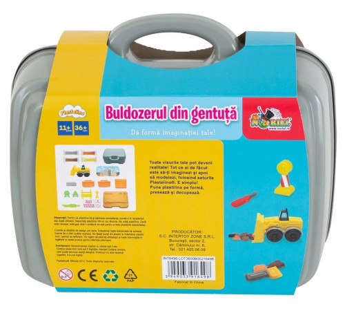 plastelino int6498  set de plastilină "buldozerul din gentuta"