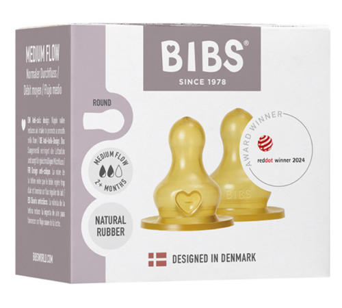 bibs Соска латексная антиколиковая (2 шт.) средний поток