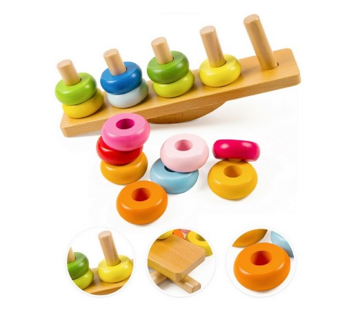 classic world 3537 Деревянная игрушка "Балансирующая пирамидка"