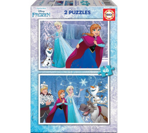  educa 16852 2x48 puzzle 2-în-1 "frozen" (2x48 el.)