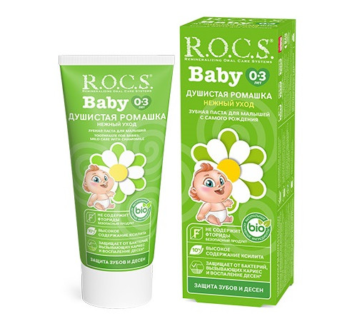 R.O.C.S. Pasta de dinți pentru copii "Mușețel" (0-3) 471590  r.o.c.s. pasta de dinți pentru copii "mușețel" (0-3) 471590