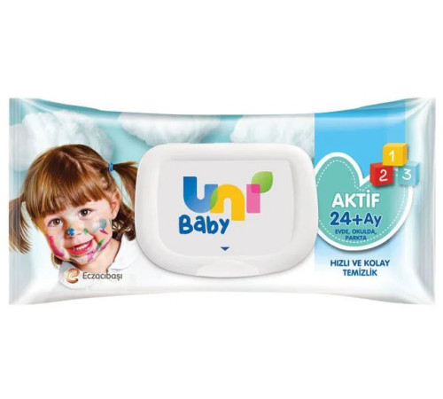 uni baby Влажные салфетки active (72 шт.)