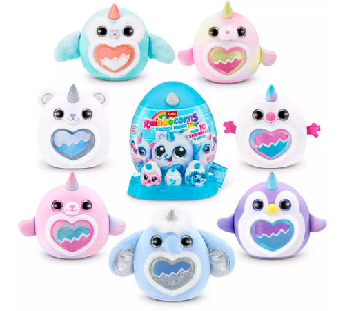 zuru 92119 jucărie de pluș surpriză "rainbocorns eggzania frozen mania"