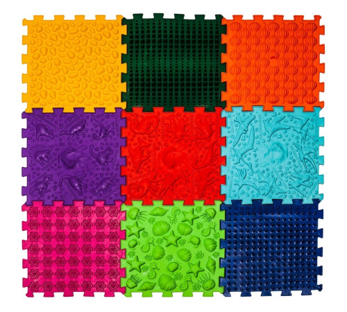  ortek 11682 covoraș ortopedic pentru masaj puzzle "dinozauri" (9 el.)